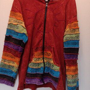 Women's Plus Size 2X Multicolor Zip Up Jacket